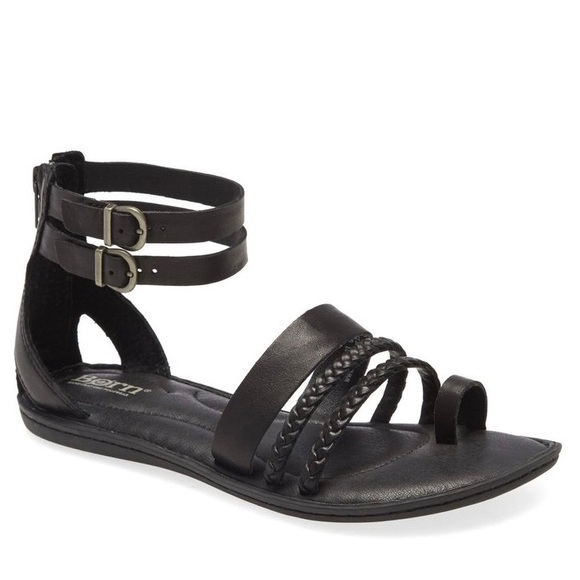 SOLD ⛔️ NEW Born Feon Toe Loop Gladiator Sandal Black - Picture 9 of 11